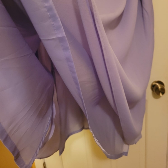 Roaman's Beautiful 2 pc Light Purple Chiffon Skirt Set size 34 W. Skirt … - Picture 6 of 8